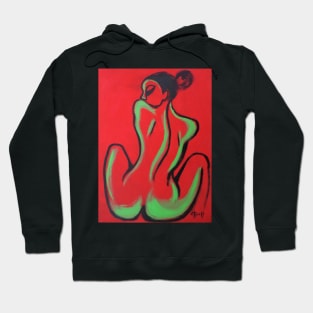 Red And Green Nude Hoodie